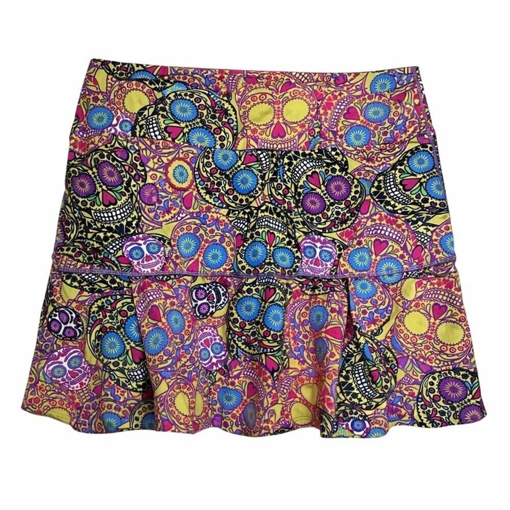 Dona Jo jojo skort size 3 XL sugar skull day of the dead pickleball skirt golf